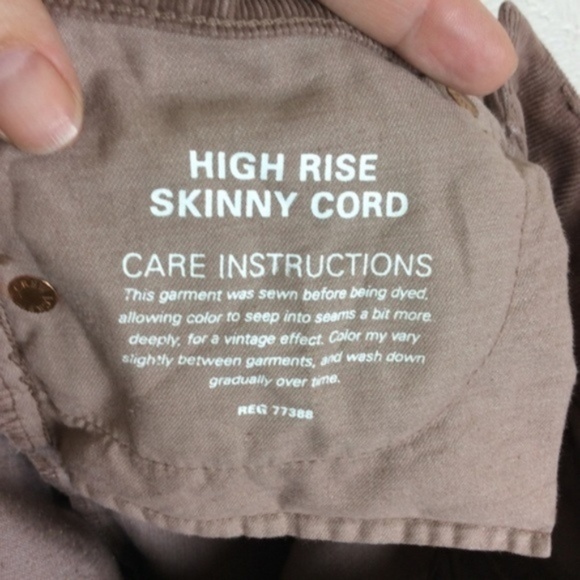 J. Crew Stable Brown High Rise Skinny Cord Size 27 - Picture 8 of 8